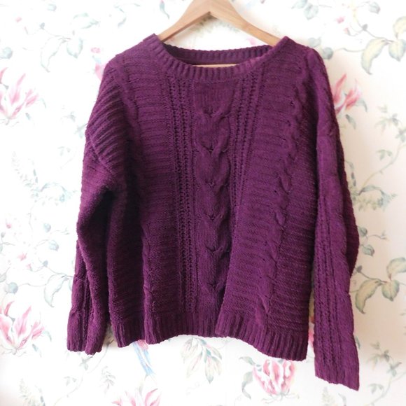 🔮 Twilight Purple Chenille Sweater - Picture 1 of 7